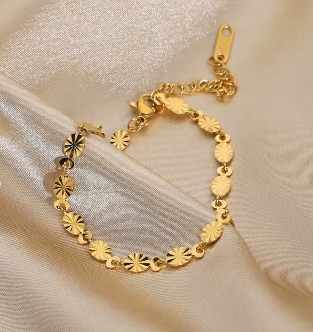 18 karat forgyldt vandfast armbånd i stål