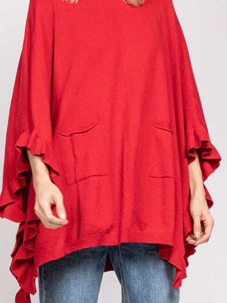 Poncho med volang