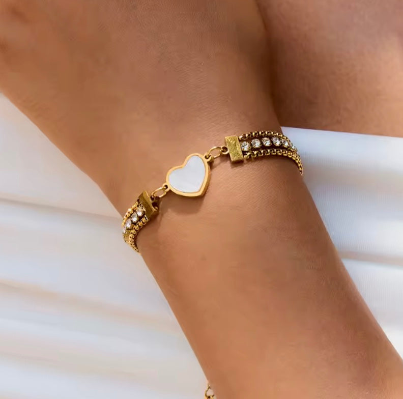 18 karat forgyldt armbånd i stål