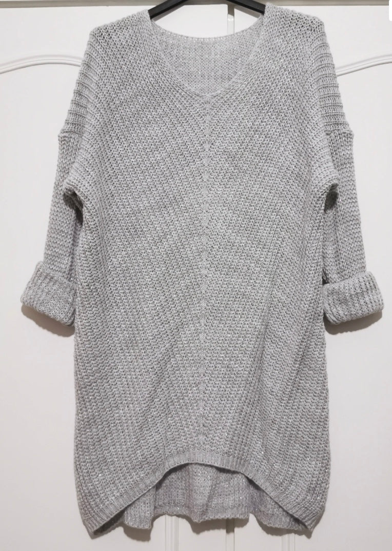 Chunky sweater med sølv