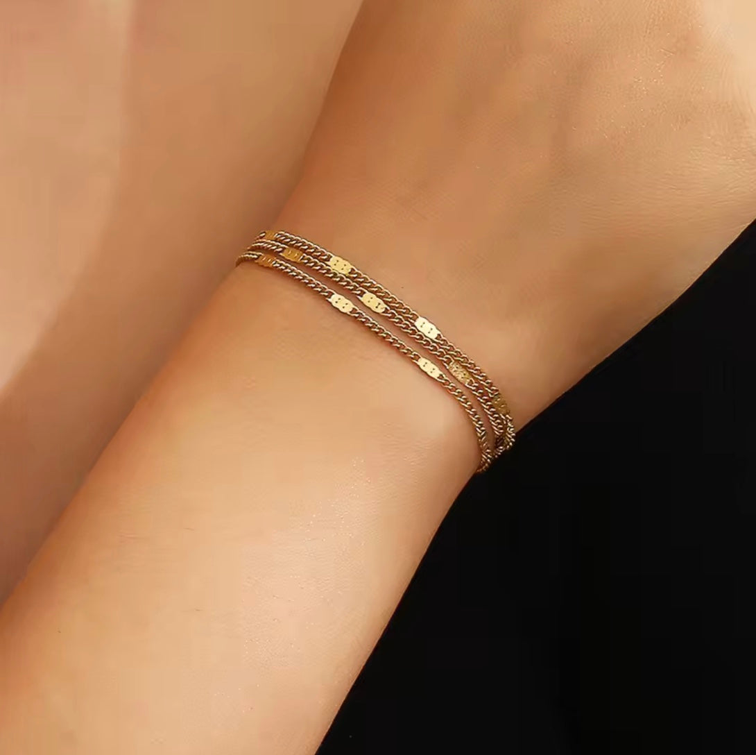 Armband 18 karat guldpläterat