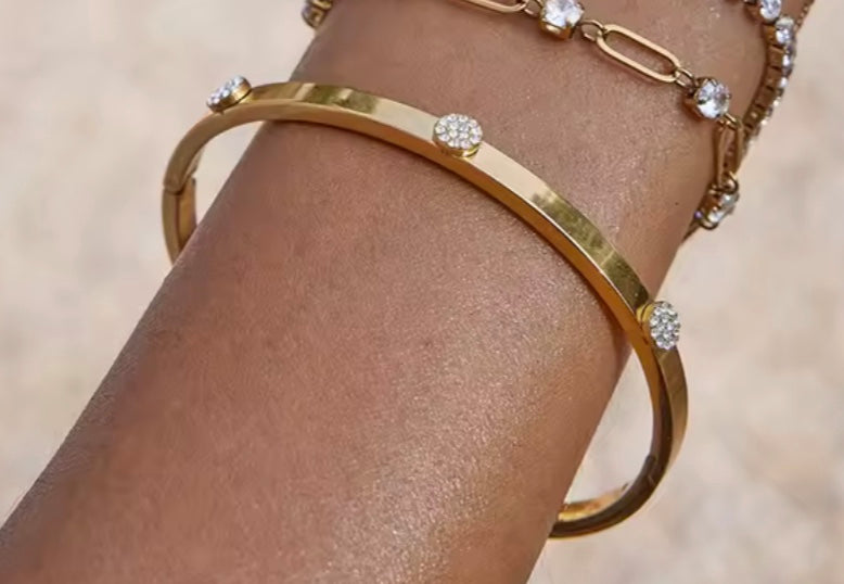 18 karat forgyldt vandfast armbånd i stål