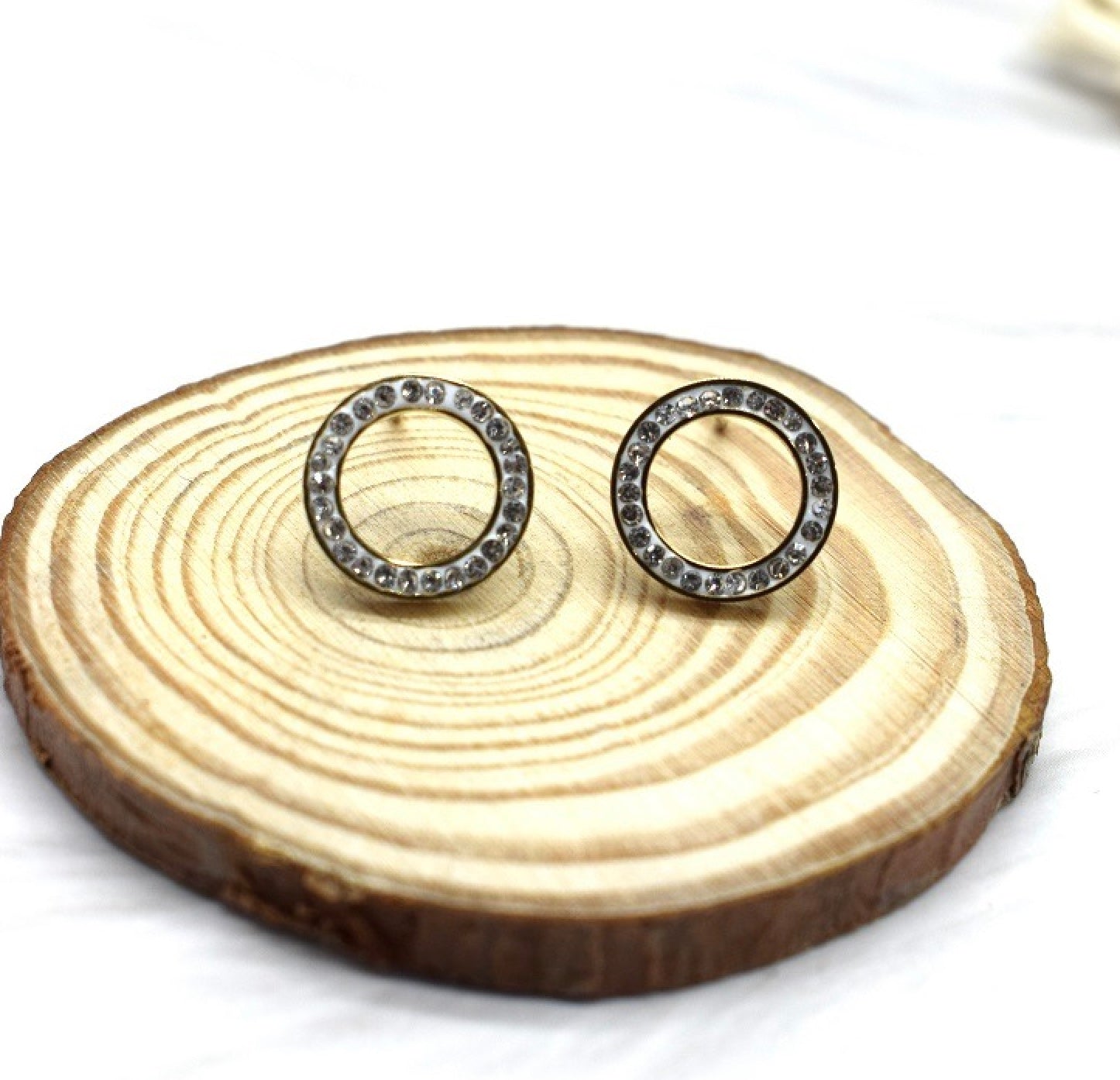Örhängen ring med strass