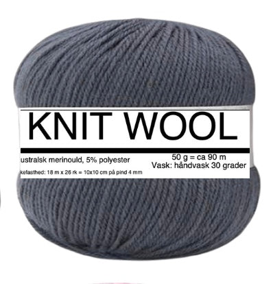 KNIT WOOL fra Knitandmore ANTHRACITE