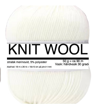 KNIT WOOL fra Knitandmore VANILLA