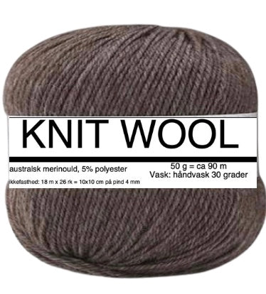 KNIT WOOL fra Knitandmore HAZELNUT