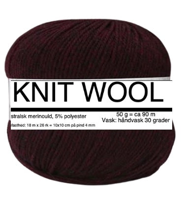 KNIT WOOL fra Knitandmore PINOT NOIR