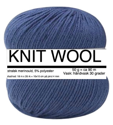 KNIT WOOL fra Knitandmore JEANS BLUE