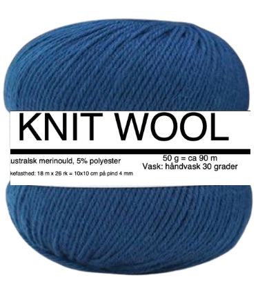 KNIT WOOL fra Knitandmore MALIBU BLUE