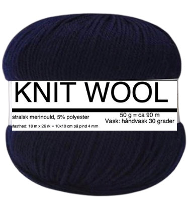 KNIT WOOL fra Knitandmore MIDNIGHT