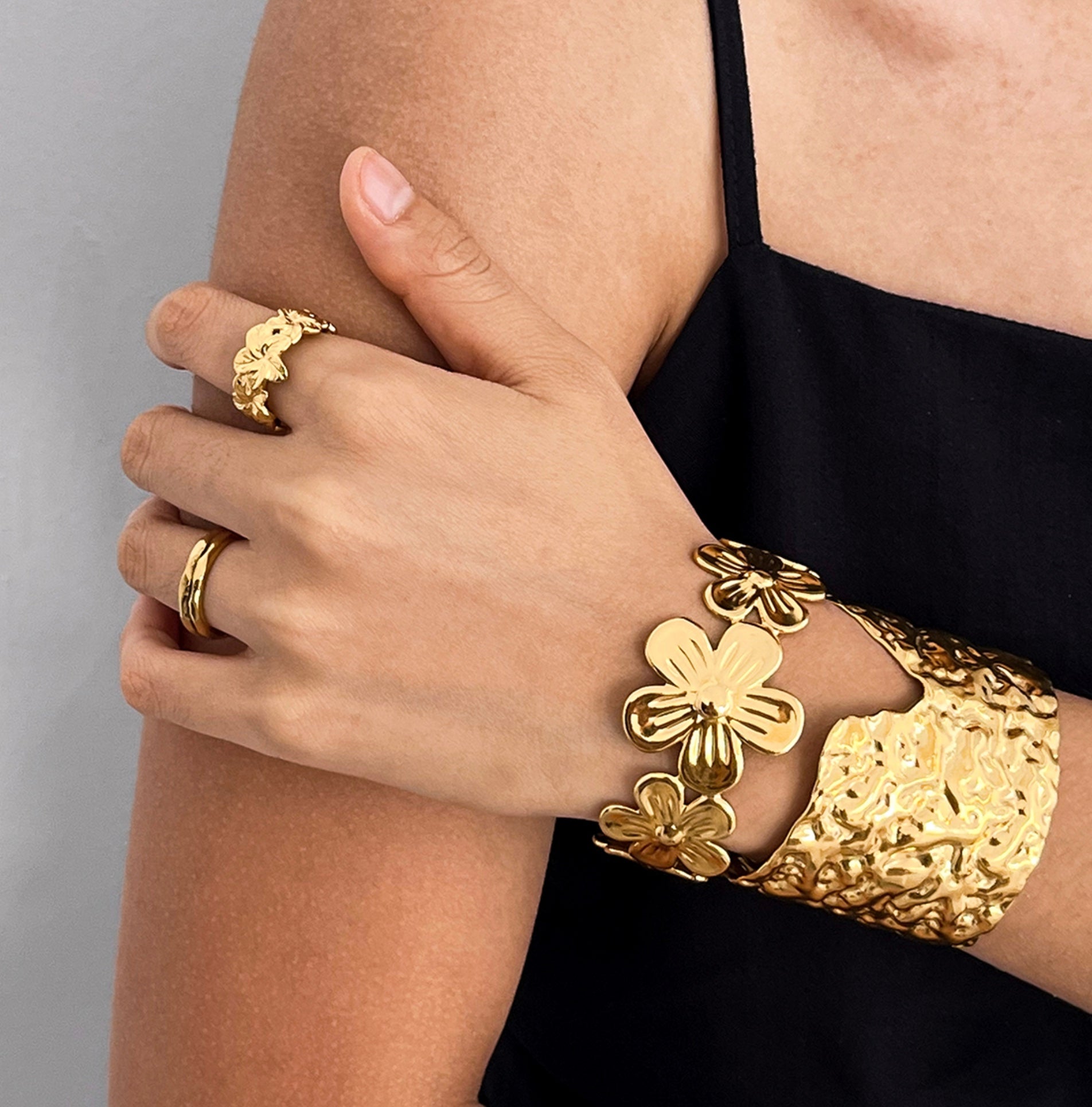 18 karat forgyldt armbånd i stål