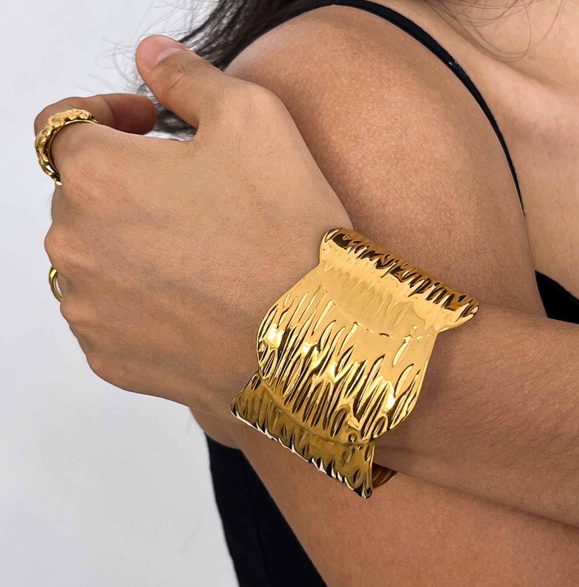 18 karat forgyldt armbånd i stål
