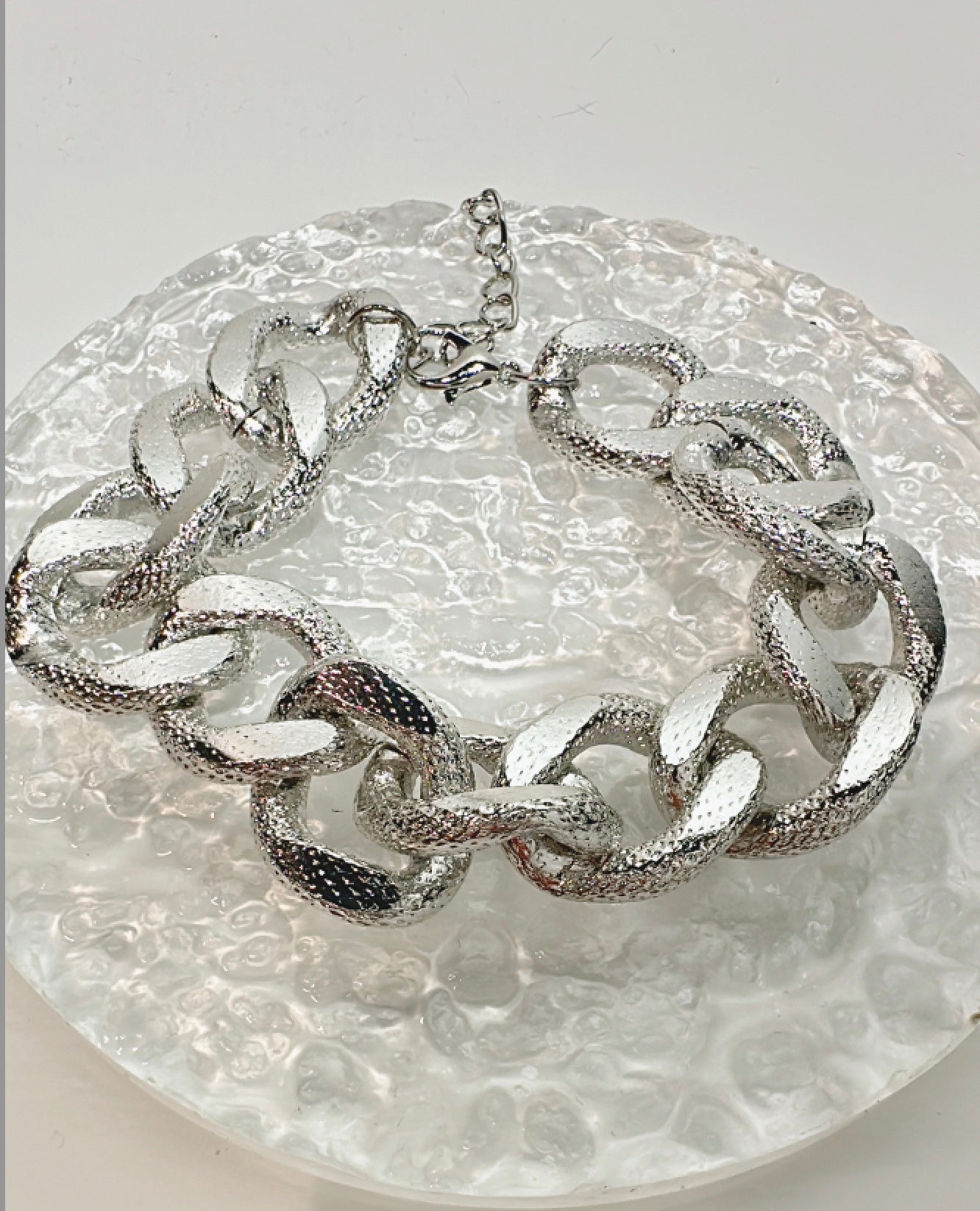 Chunky armband, silverpläterad