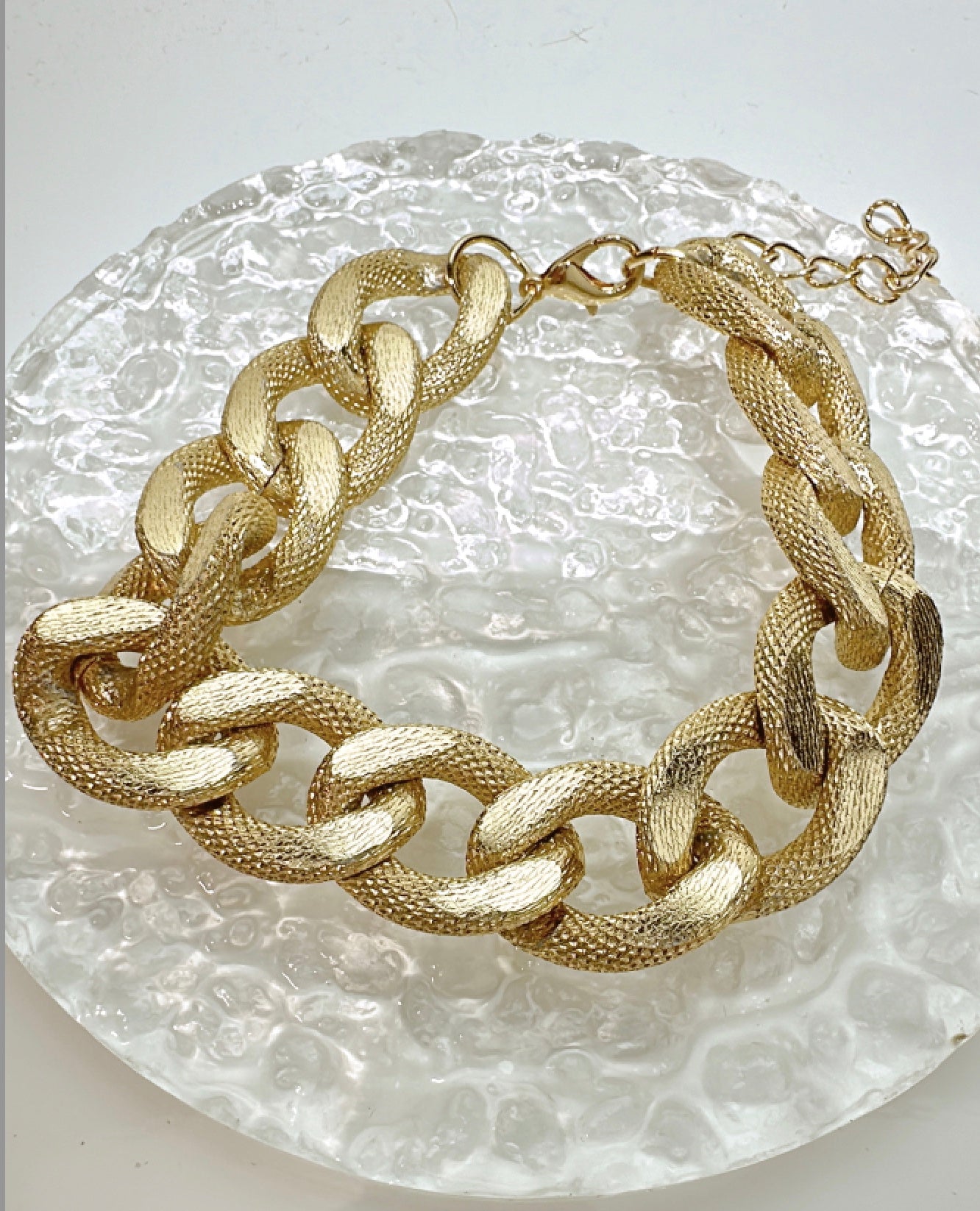 Chunky armband, guldpläterat