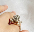 Ring i stål med klar zirkoner