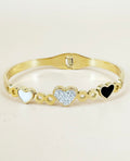 18 karat forgyldt bangle I stål