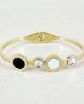 18 karat forgyldt bangle I stål