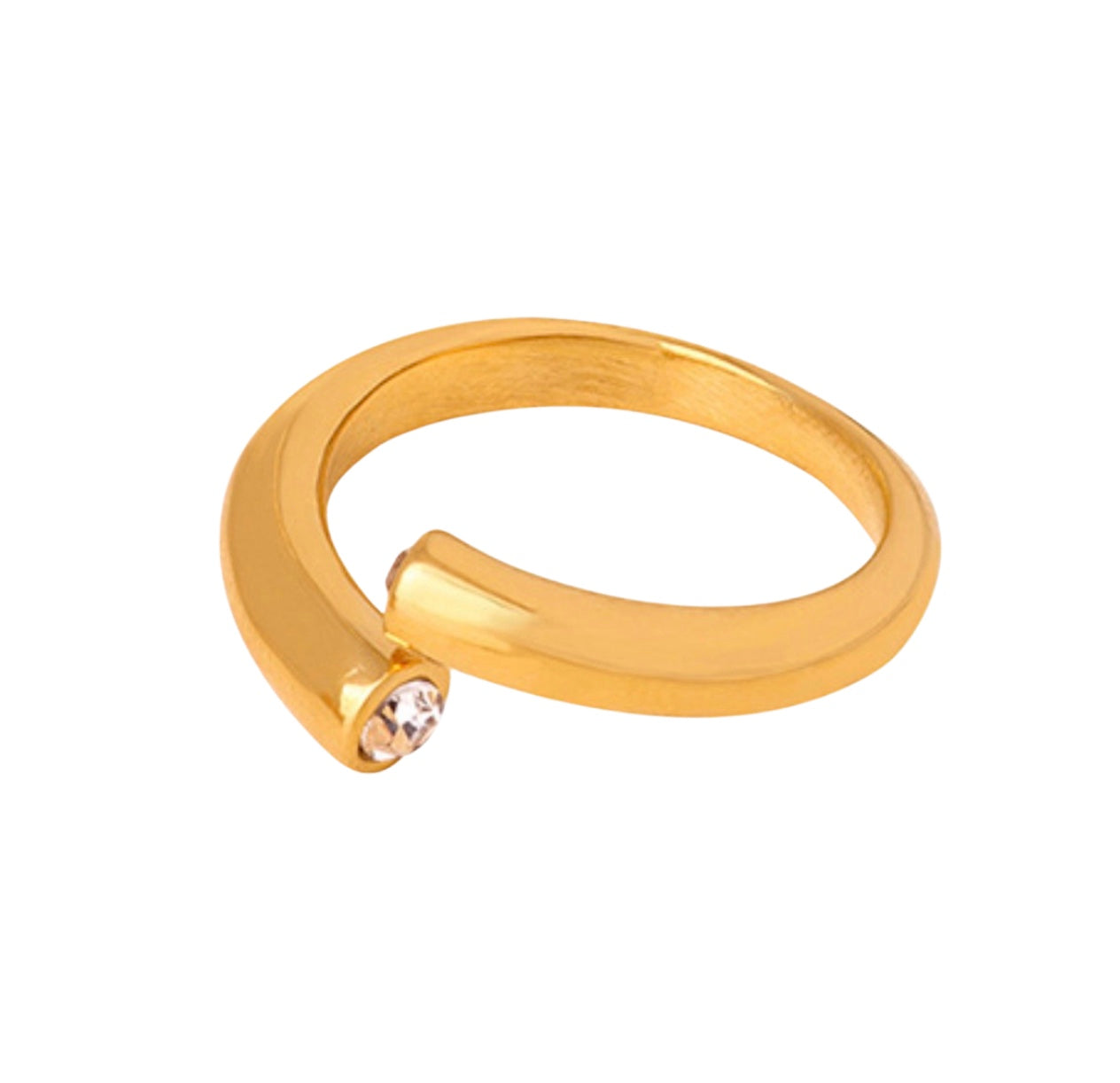 Enkel og stilfuld ring med zirkon