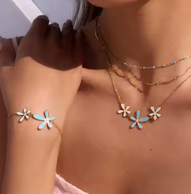 18 karat forgyldt armbånd/halskæde eller som sæt
