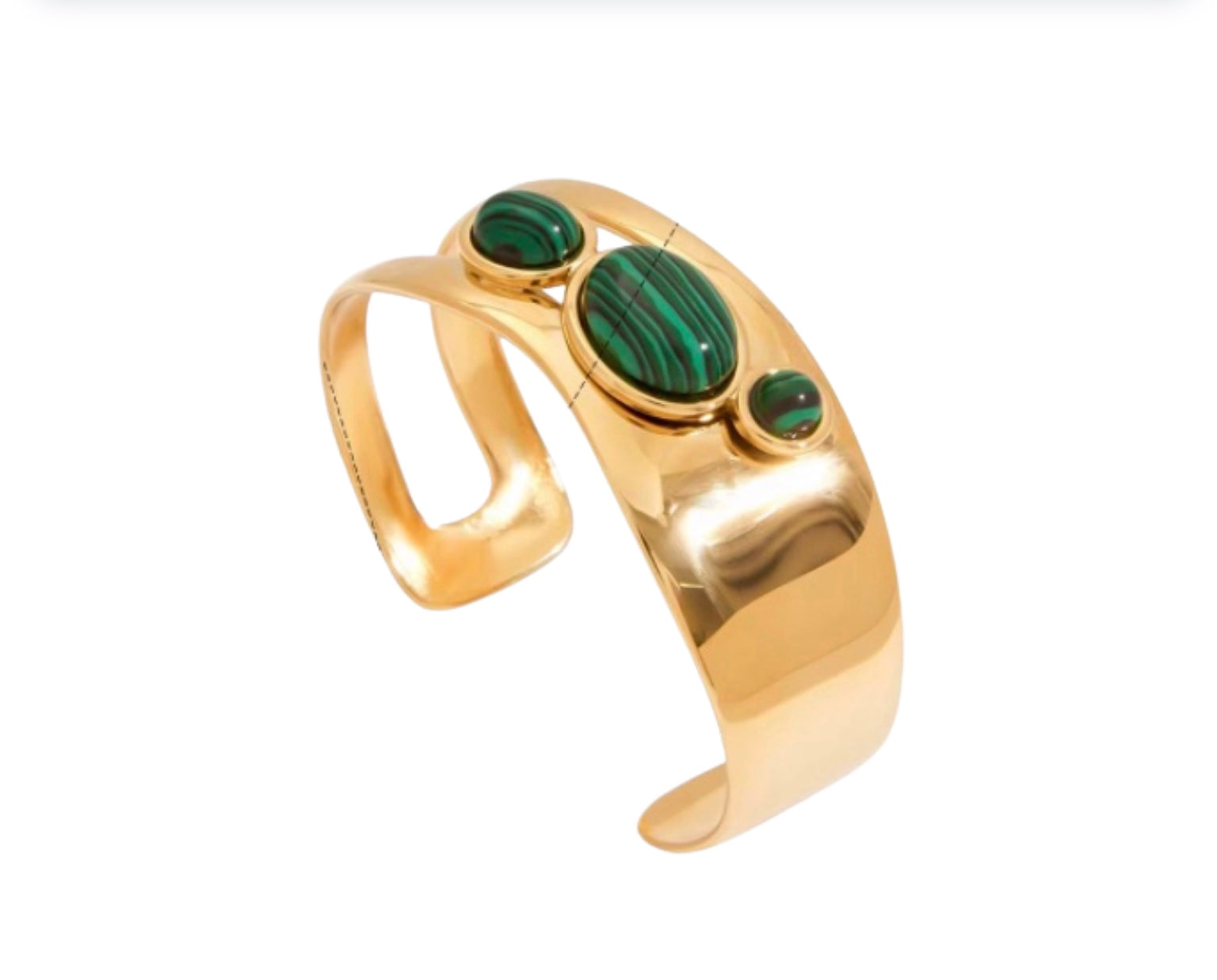 18 karat forgyldt bangle I stål
