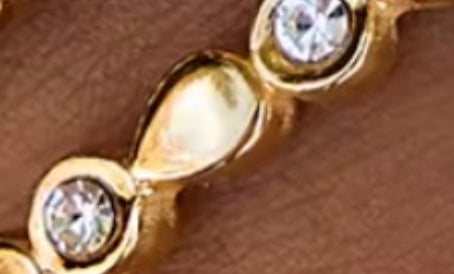 18 karat forgyldt armbånd i stål med zirkoner