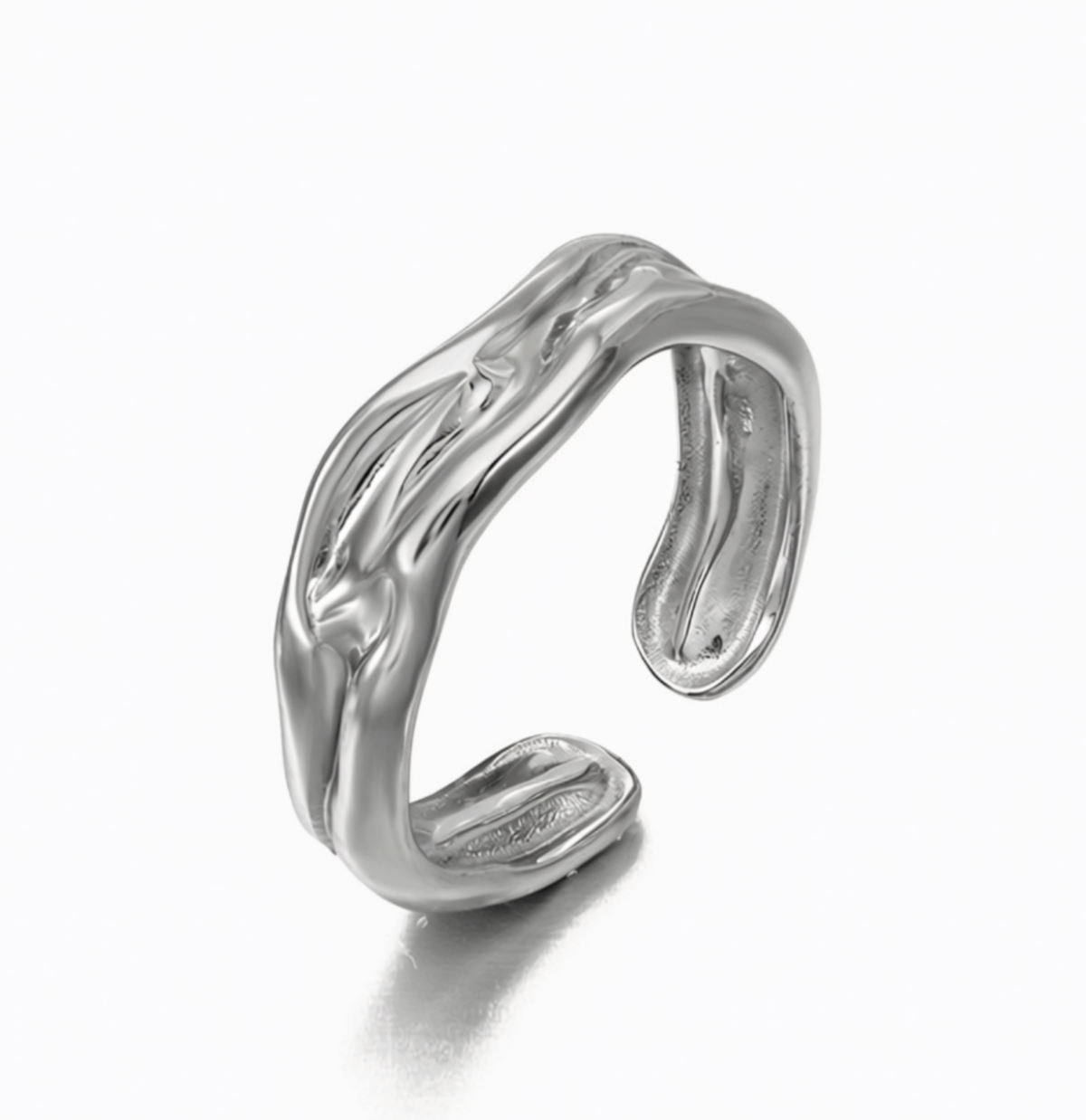 Åben ring i stål