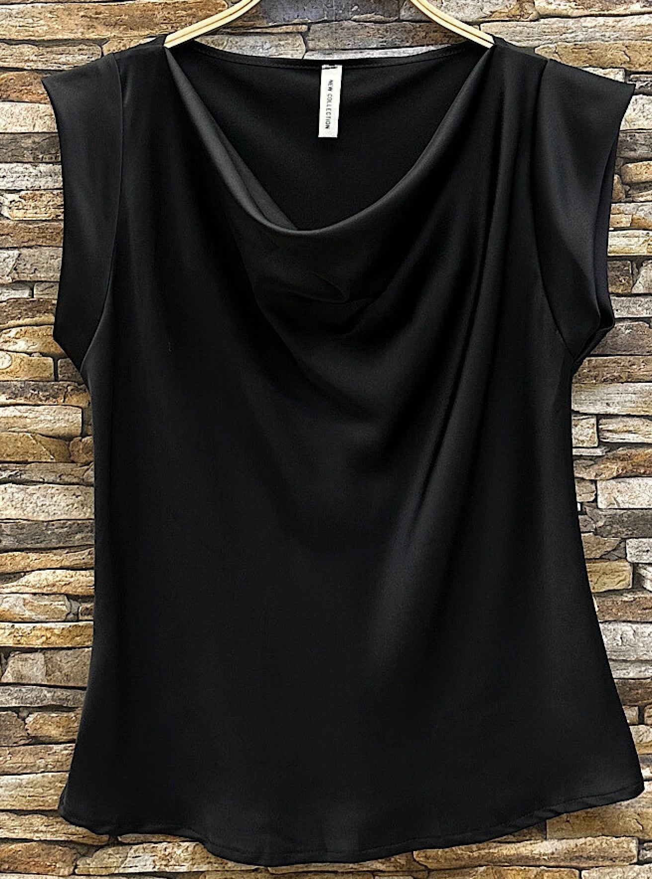 Onesize bluse i satin-look