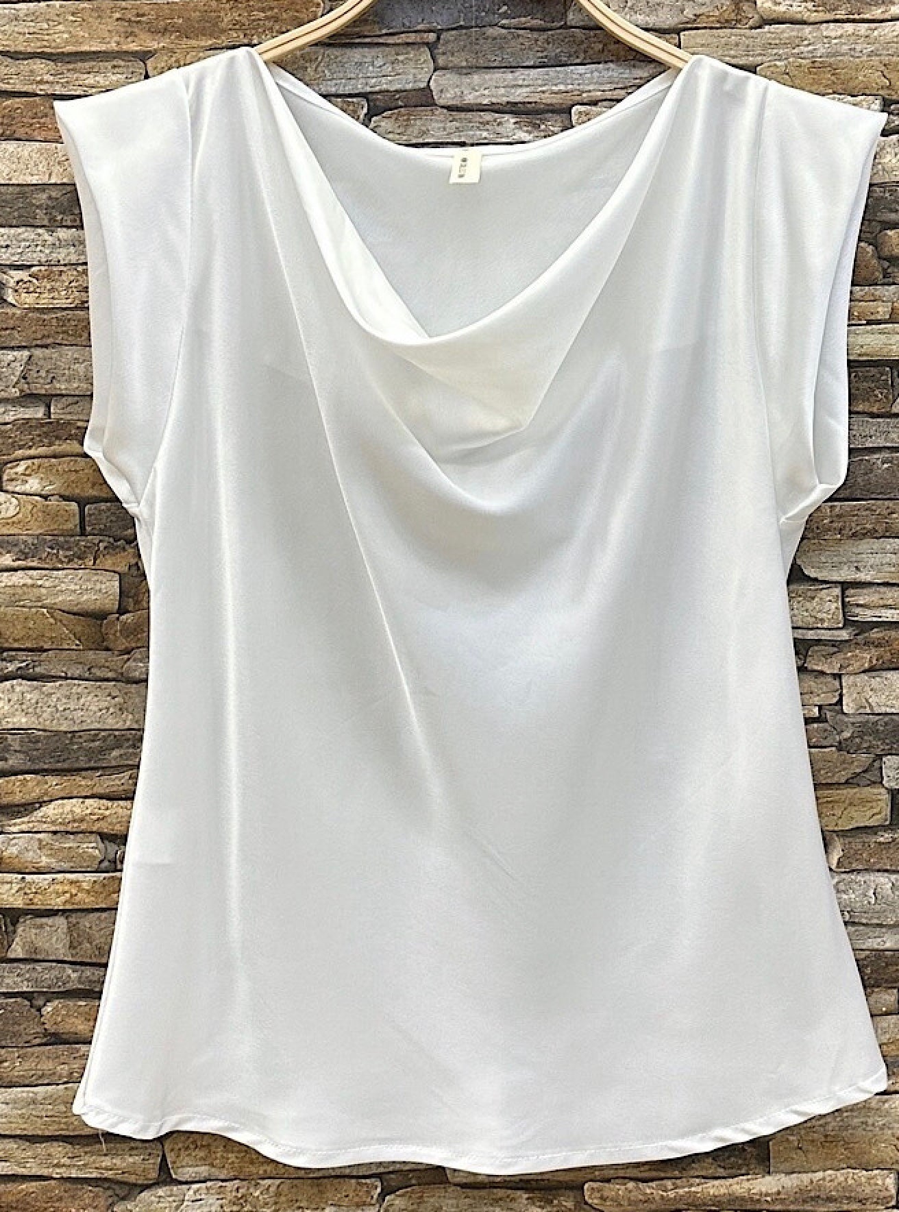Onesize bluse i satin-look