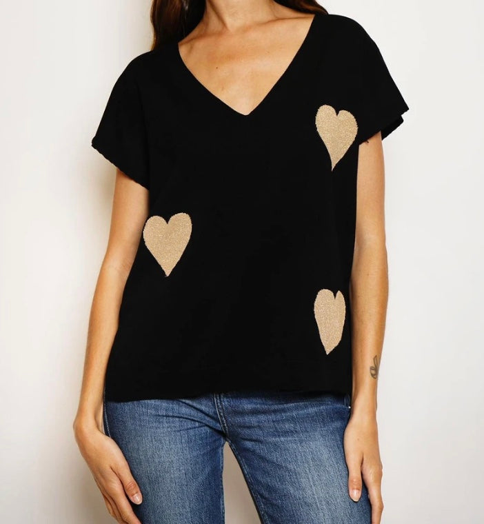 Bluse med hjerter