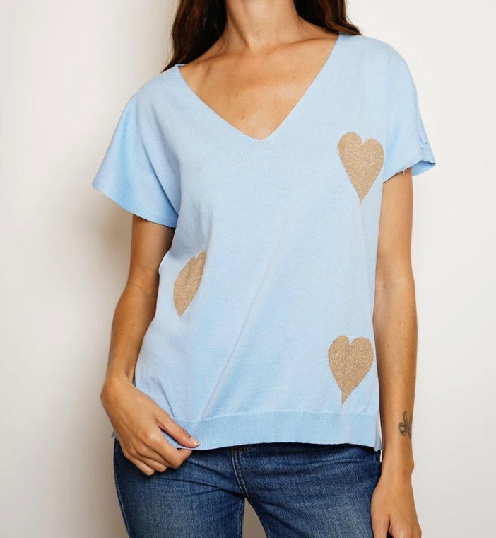 Bluse med hjerter