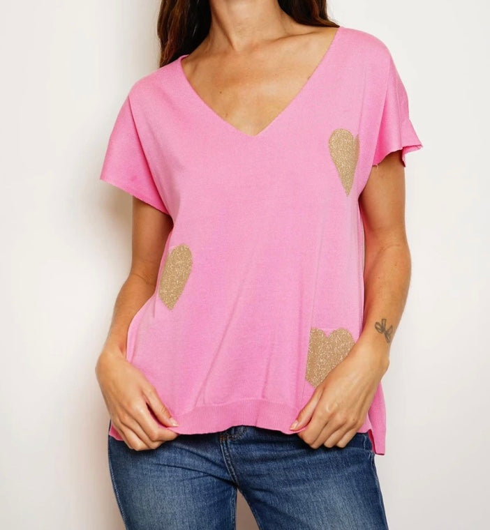 Bluse med hjerter