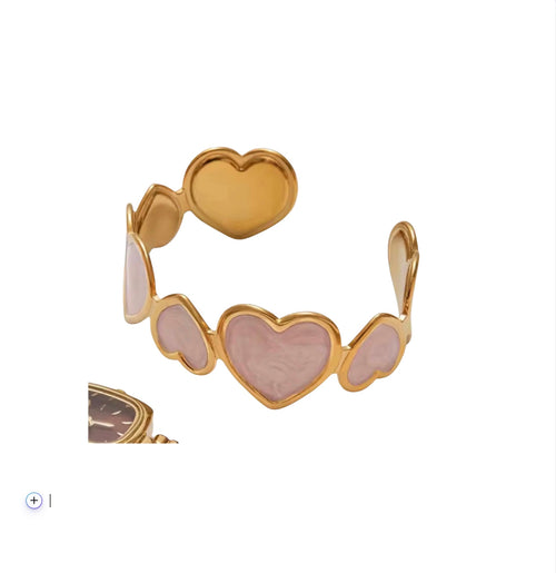 18 karat forgyldt bangle I stål