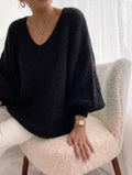 Sweater med V-hals