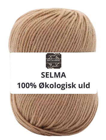 SELMA ekologiskt 100% ullgarn, karamellfudge