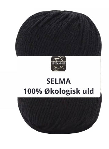 SELMA ekologiskt 100% ullgarn, mycket svart