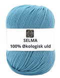 SELMA ekologiskt 100% ullgarn, aqua