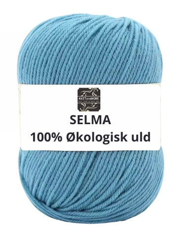 SELMA ekologiskt 100% ullgarn, aqua