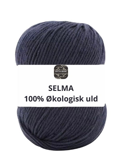 SELMA ekologiskt 100% ullgarn, marinblå