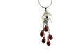 Halsband med lila stenar