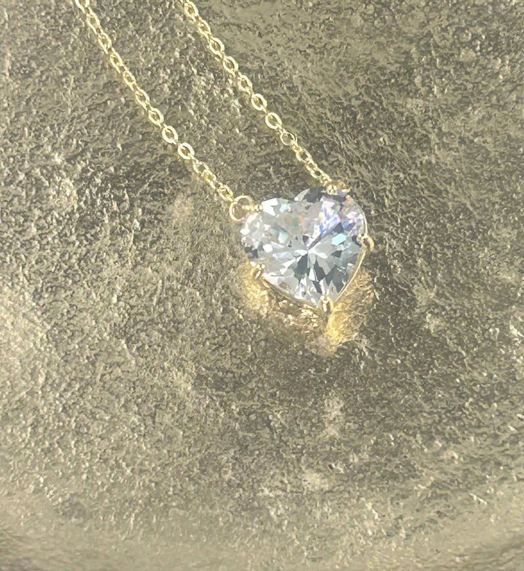 Halsband med klar zirkon