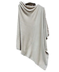 Taupe poncho med rhinsten